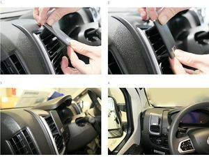 Brodit ProClip montážní konzole pro Fiat Ducato 22-24, vlevo na mřížku ventilace