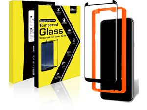 VMAX 3D ochranné sklo Samsung Galaxy S8, zahnuté, vhodné s pouzdrem, černý okraj + aplikátor zdarma