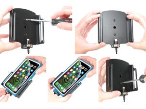 Brodit suport pentru Apple iPhone 11 Pro Max cu carcasă, l.80-94mm, grosime 9-13mm, cu încărcare ascunsă