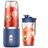 Tragbarer Smoothie-Maker, 400ml, USB-Ladekabel, blau