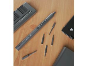 UF-TOOLS elektromos akkus csavarhúzó 62in1 tokkal, ezüst, USB-C