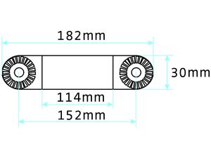 Brodit braț de 6", pas de 152 mm, negru