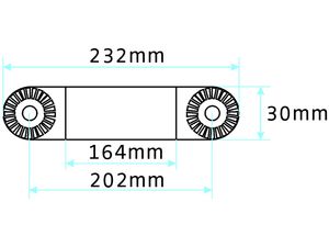 Brodit rameno 8", rozteč 202mm, černá