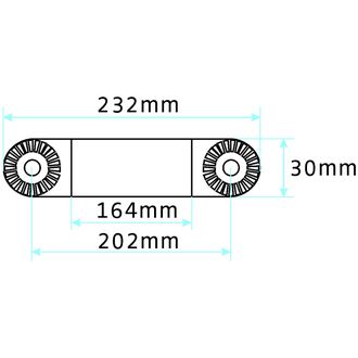 Brodit rameno 8", rozteč 202mm, černá