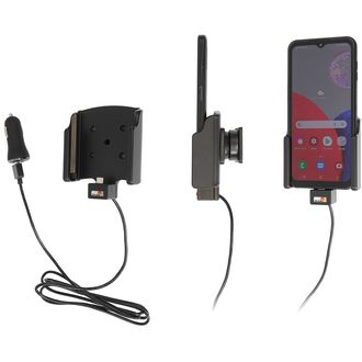 Brodit държач за Samsung Galaxy Xcover 6 Pro, без калъф, със запалка за пури/USB зареждане