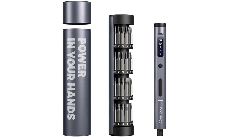 Șurubelniță electrică fără fir UF-TOOLS 62in1 cu carcasă unică, argintie, USB-C