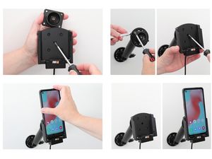 Brodit държач за Samsung Galaxy Xcover Pro SM-G715, скрито зареждане, POGO конектор