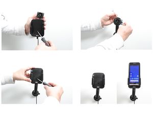 Brodit držák na Datalogic Memor 20 s pouzdrem RUBBER BOOT, Qi wireless, skryté nabíjení