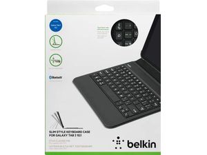 Belkin Bluetooth-Tastatur Slim mit Gehäuse für Samsung Galaxy Tab 3 10.1, Schwarz