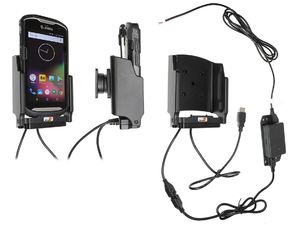 Brodit držák na Zebra TC51 / TC52 / TC56 / TC57 s orig. pouzdrem, skryté nabíjení, USB Host