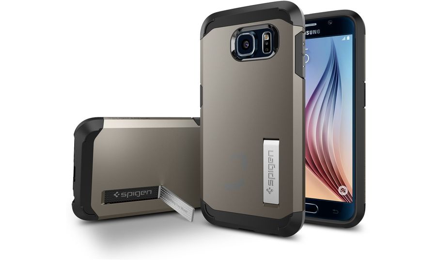 Spigen pouzdro Tough Armor pro Samsung Galaxy S6, šedá