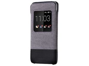 Etui BlackBerry pocket SMART z okienkiem na DTEK50 szary/czarny