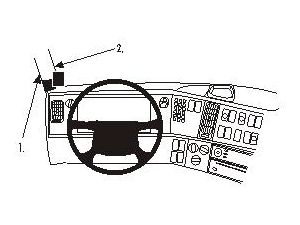 Brodit ProClip montážní konzole pro Volvo FH/NH 03-06/FM 03-06, vlevo na sloupek