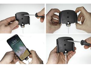 Brodit suport auto pentru Apple iPhone 11/XR/Xs/X în cazul, nast. cu inel de fixare pentru cablu Lightning