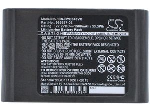 Akkumulátor Dyson DC31, DC34, 1500mAh