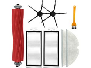 Set de perii, filtre și mopuri pentru Roborock Q7 Max, Q7 Max+, T8, negru
