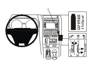 Brodit Suport de montare ProClip pentru Ford Explorer 06-10/Explorer Sport Track 07-10, centru dreapta