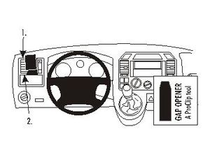 Brodit ProClip montážní konzole pro Volkswagen T5 Transporter Pickup 03-09, vlevo