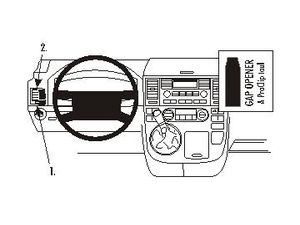 Brodit ProClip pentru Volkswagen Multivan 03-15, grila din stânga (fără compartiment de grilă)
