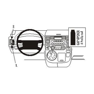 Brodit ProClip pro Volkswagen Multivan 03-15, vlevo na mřížku ventilace (bez přihrádky pod mřížkou)