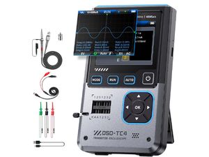 FNIRSI DSO-TC4 Osciloscop digital portabil, tester de tranzistori, generator de semnal 3in1, ecran de 2,4",