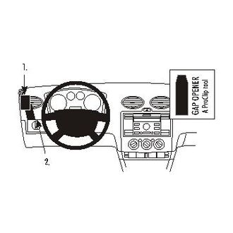 Brodit ProClip montážní konzole pro Ford Focus 05-10, vlevo na mřížku ventilace
