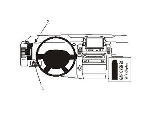 Brodit ProClip montážní konzole pro Toyota Prius 04-09, vlevo vedle mřížky ventilace