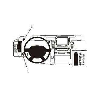 Brodit ProClip montážní konzole pro Toyota Prius 04-09, vlevo vedle mřížky ventilace