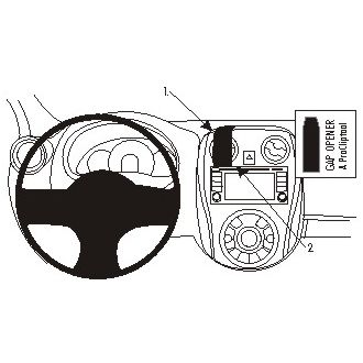 Brodit ProClip montážní konzole pro Nissan Note 13-19, na střed