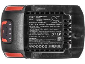Akkumulátor Ingersoll Rand D5140 fúrógéphez, L5110 led lámpához, Lub5130 kenőpisztolyhoz és másokhoz, 2 Ah, 20 V