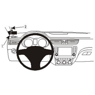 Brodit Монтажна скоба ProClip за Skoda Octavia III 13-21, отляво на колоната