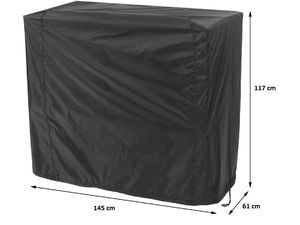 Mobilly capac pentru grătar 145x61x117cm, exterior, negru