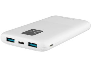 FIXED Zen 10 powerbank LCD kijelzővel és PD kimenettel 20W, 10000 mAh, fehér színben