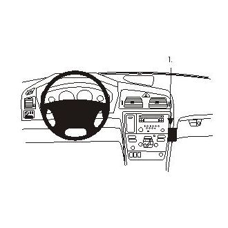 Brodit ProClip pro Volvo S60 05-10/V70 N 05-08/XC70 05-07 (jen dřevěný dekor), na střed vpravo