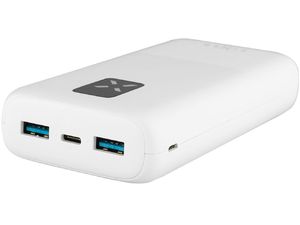Захранваща банка FIXED Zen 20 с LCD дисплей и PD изход 20W, 20000 mAh, бяла