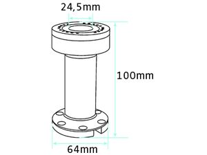 Brodit montážní podstavec se vstupem pro kabeláž, výška 100mm, 4x4 AMPS