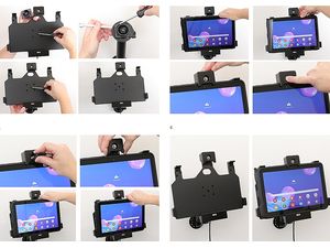 Brodit Autohalterung für Samsung Galaxy Tab Active Pro T540/T545/T547/T547U, mit Schloss, Zigarettenanzünder