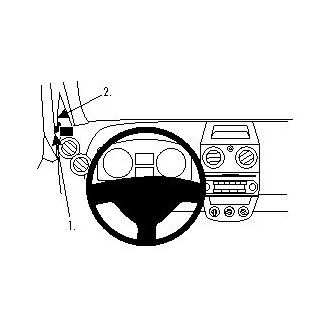 Brodit ProClip montážní konzole pro Mitsubishi Colt 09-14, vlevo na sloupek