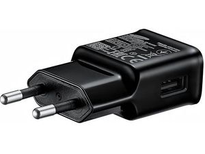 Samsung hálózati gyorstöltő EP-TA200EBE, 15W, kábel nélkül, eco pack, fekete