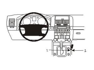 Brodit ProClip Halterung für Volkswagen Touareg 03-10, für Mitteltunnel