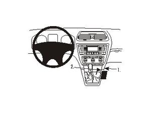 Brodit ProClip Škoda Octavia II Ambiente / Classic / Elegance / RS 05-13 / Scout 07-13, a középső alagúthoz