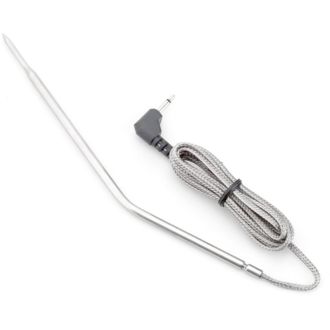 ThermoPro Ersatzsonde für Digitalthermometer gebogen, silber, schwarzer Stecker, 1St.