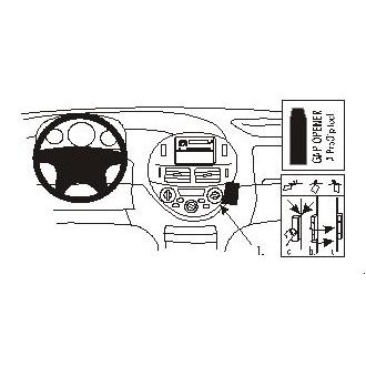 Brodit ProClip montážní konzole pro Toyota Previa 01-06, na střed