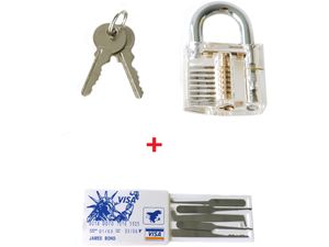 Mobilly Прозрачен тренировъчен катинар lockpick + ПОДАРЪК карта с пружини
