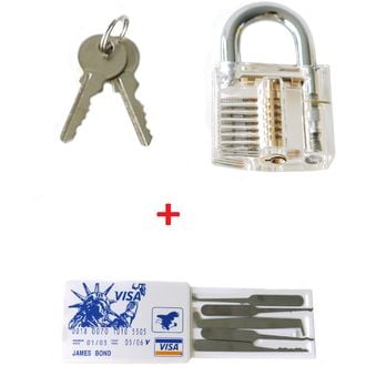 Mobilly lockpick átlátszó edzőlakat + GIFT kártya rugókkal