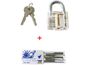 Mobilly Прозрачен тренировъчен катинар lockpick + ПОДАРЪК карта с пружини