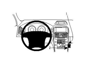 Brodit Wspornik montażowy ProClip do Volvo XC60 09-10, tunel środkowy