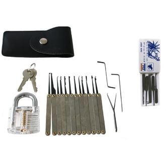 Mobilly lockpick 20in1 fogókészlet átlátszó edzőzárral és fogókártyával