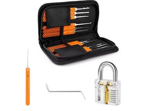 Set lamele LockPick 15 în 1 + 3 lamele transparente de antrenament de 3x