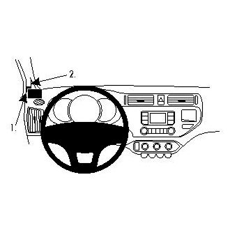 Brodit ProClip montážní konzole pro Kia Rio 12-17, vlevo na sloupek
